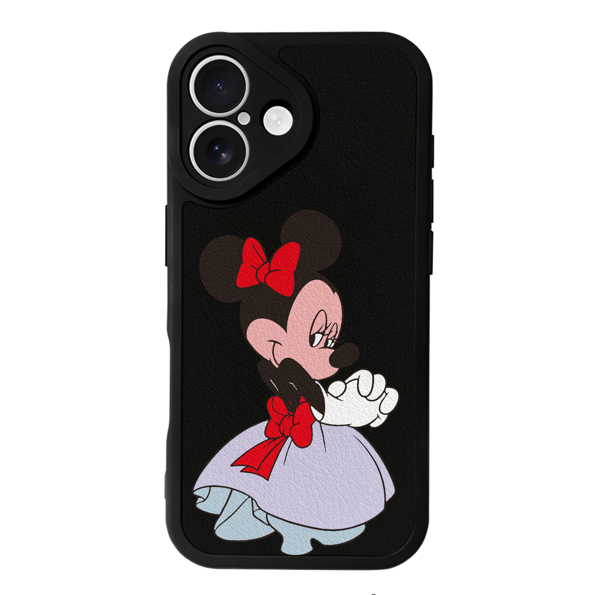 （画像用） ミッキーマウス Mickey Mouse 【iPhone 16シリーズ対応】シリコンスマホケース（レザー調） 材質：シリコン